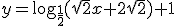 y=\log_{\frac{1}{2}}{(\sqrt{2}x+2\sqrt{2})}+1