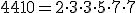 4410=2\cdot 3\cdot 3\cdot 5\cdot 7\cdot 7