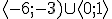 \langle -6;-3) \cup \langle 0;1\rangle