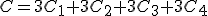 C=3C_1+3C_2+3C_3+3C_4