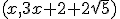 (x, 3x+2+2\sqrt{5})