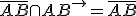 \overline{AB} \cap AB^{\rightarrow}=\overline{AB}