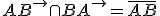 AB^{\rightarrow} \cap BA^{\rightarrow}=\overline{AB}
