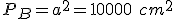P_{B}=a^2=10000\ cm^2