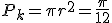 P_k=\pi r^2=\frac{\pi}{12}