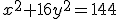 x^2+16y^2=144