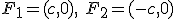 F_1=(c,0), \ F_2=(-c,0)