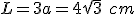 L=3a=4\sqrt{3} \ cm
