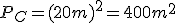 P_C=(20m)^2=400m^2