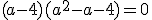 (a-4)(a^2-a-4)=0