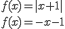 f(x)=|x+1| \\ f(x)=-x-1