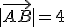 |\vec{AB}|=4
