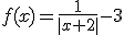 f(x)=\frac{1}{|x+2|}-3