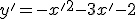 y'=-x'^2-3x'-2