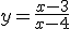 y=\frac{x-3}{x-4}
