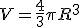V=\frac{4}{3}\pi{R^3}