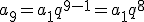 a_9=a_1q^{9-1}=a_1q^8