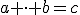 a \cdot b=c